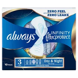 Always Infinity FlexProtect Night Size 3 Pack of 10 Pads
