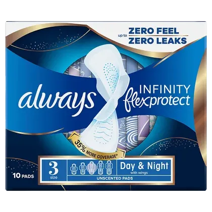 Always Infinity FlexProtect Night Size 3 Pack of 10 Pads