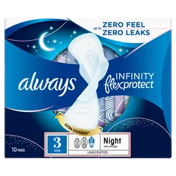  Always Classic 8 Nighttime Pads, Size 3 (Pack of 2