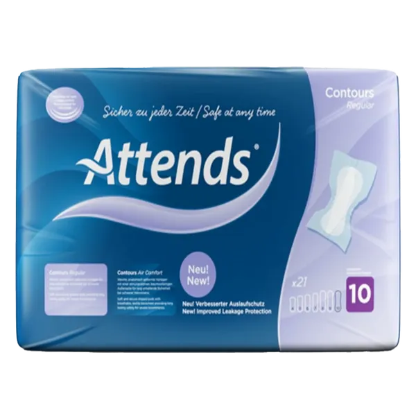 Attends Contours Regular 10 Pads Pack of 21