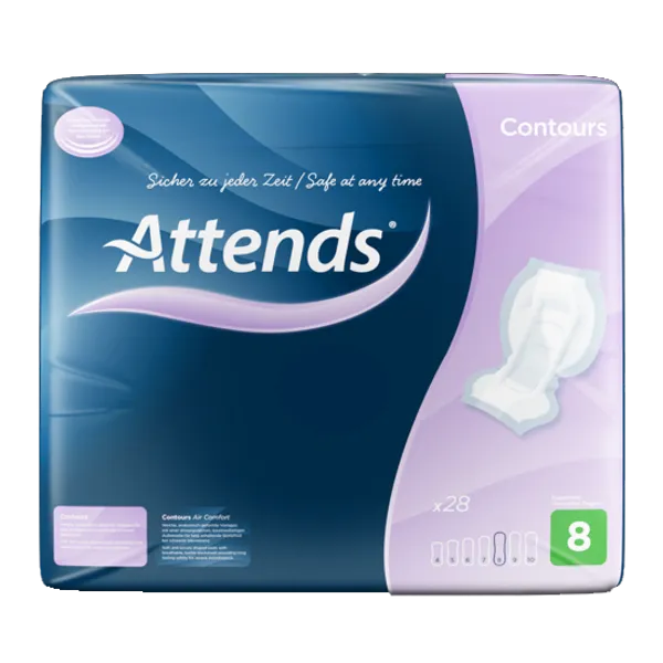 Attends Contours Regular 8 Pads Pack of 28