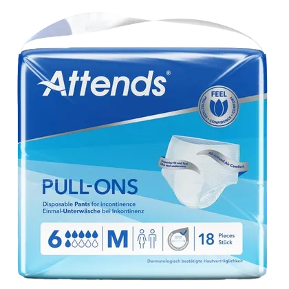 Attends Pull-Ons 6 Medium Pack of 18