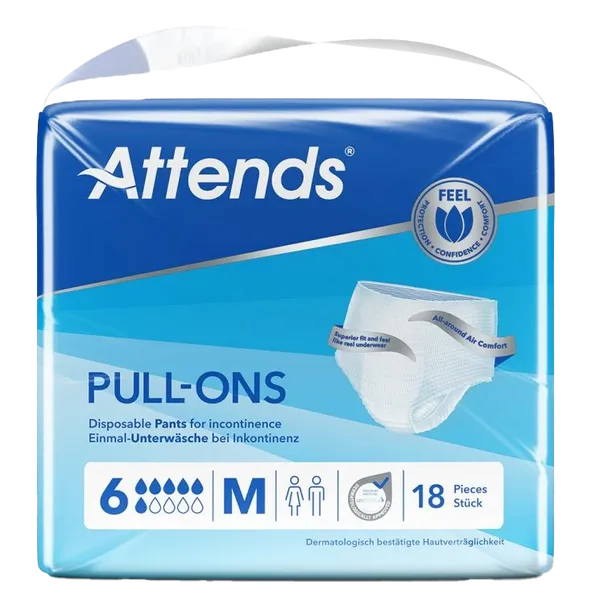 Attends Pull-Ons 6 Medium Pack of 18