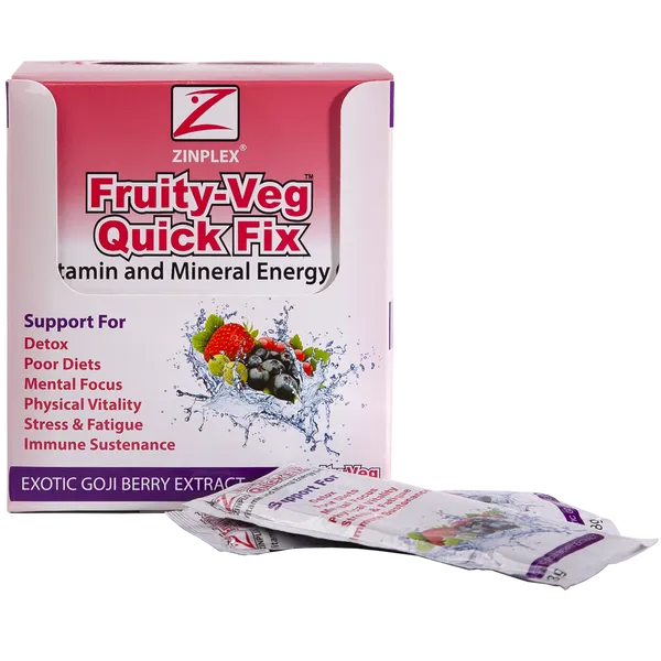 Zinplex Fruity-Veg Quick Fix Goji Berry Sachets 28g Pack of 30