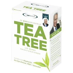 The Eye Doctor Biodegradable Tea Tree Lid Wipes Pack of 20