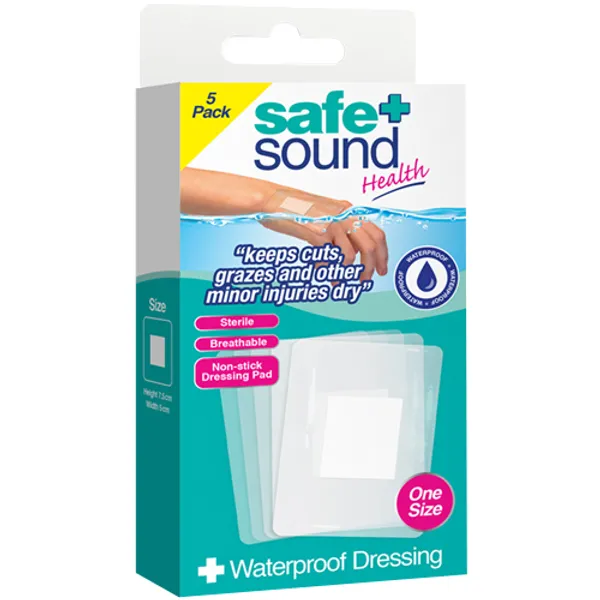 Safe & Sound Waterproof Dressings Pack of 5