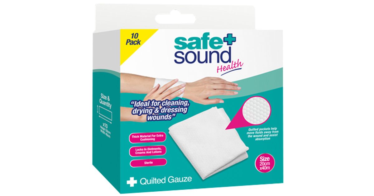 Safe & Sound Quilted Gauze Pads Pack of 10