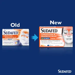 Sudafed Congestion & Headache Day & Night Capsules Pack of 16