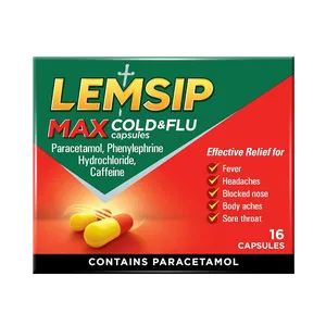Lemsip Max Cold & Flu Capsules Pack of 16