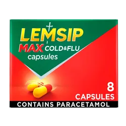 Lemsip Max Cold & Flu Capsules Pack of 8