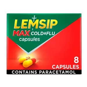Lemsip Max Cold & Flu Capsules Pack of 8