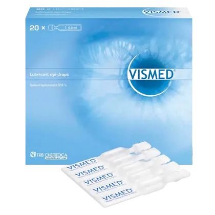 Vismed Lubricant Eye Drops 0.18% 0.3ml Pack of 20