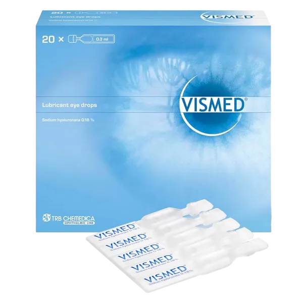 Vismed Lubricant Eye Drops 0.18% 0.3ml Pack of 20