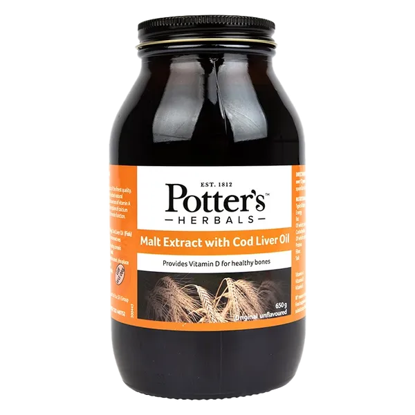 Potters Malt Extract with Cod Liver Oil Original 650g