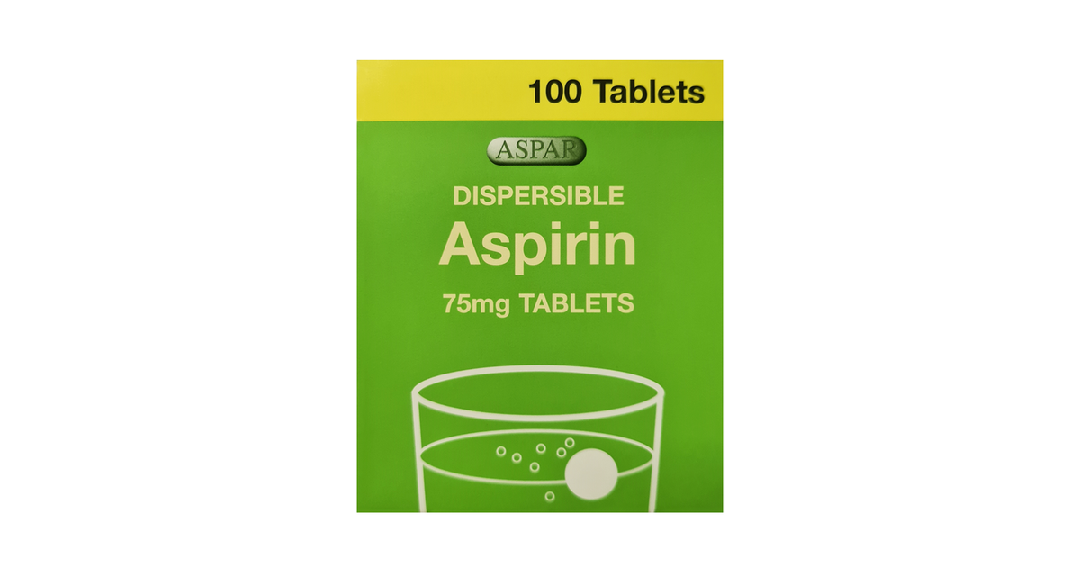Aspirin 75 mg tablets