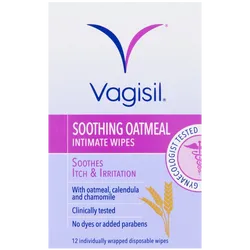 Vagisil Itch Relief Intimate Wipes Pack of 12