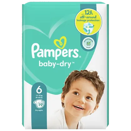 Pampers Baby Dry (unisex) Extra Large Pack of 19