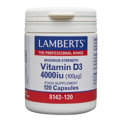 Lamberts Vitamin D3 4000iu Capsules Pack of 120