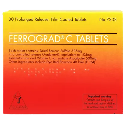 Ferrograd C Filmtabs Blister Pack of 30