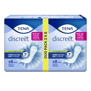 TENA Discreet Extra Plus Duo Pack of 8 (16)