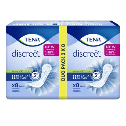 TENA Discreet Extra Plus Duo Pack of 8 (16)