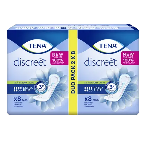 TENA Discreet Extra Plus Duo Pack of 8 (16)