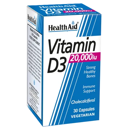 HealthAid Vitamin D3 20,000iu Vegicaps 30 Capsules