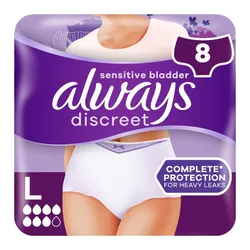 Always Discreet Pants Plus Large Pack of 8