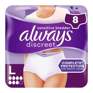 Always Discreet Pants Plus Large Pack of 8