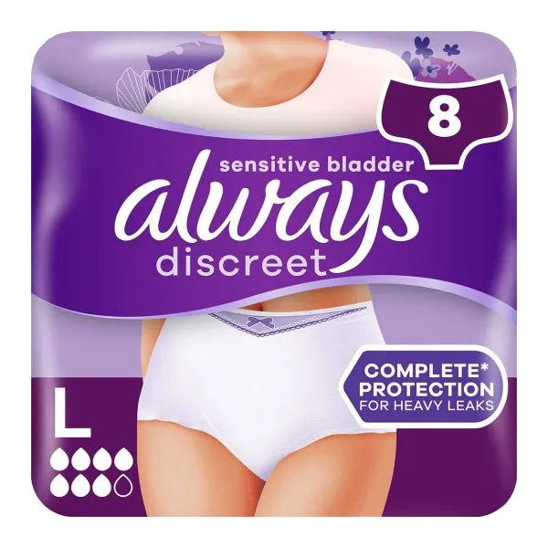 Always Discreet Pants Plus Large Pack of 8