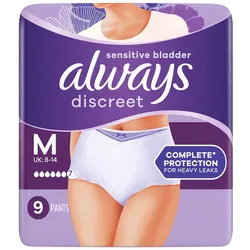 Always Discreet Pants Plus Medium Pack of 9
