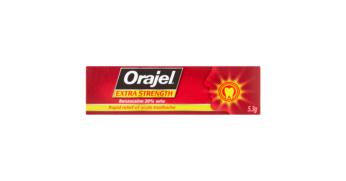 Orajel Extra Strength Dental Gel 5.3g - Rapid Toothache Relief