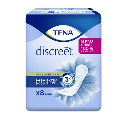 TENA Discreet Extra Plus Pads Pack of 8