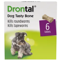 Drontal Dog Tasty Bone Shaped Tablets Pack of 6