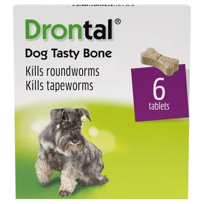 Drontal Dog Tasty Bone Shaped Tablets Pack of 6