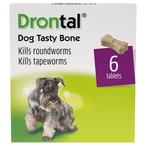 Drontal Dog Tasty Bone Shaped Tablets Pack of 6