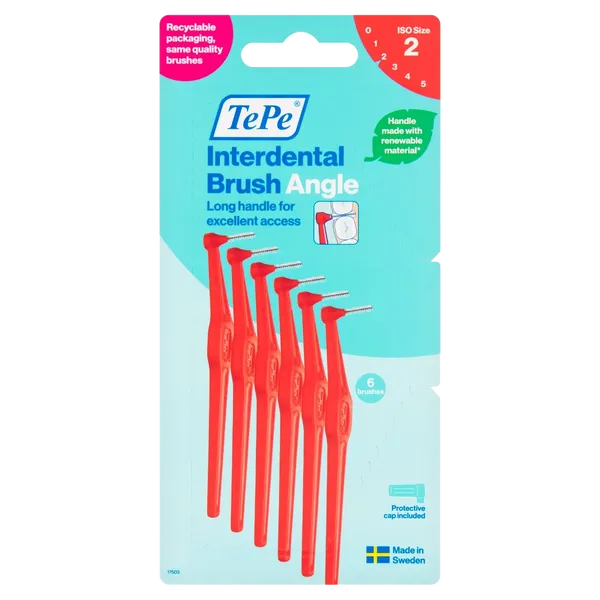 Tepe Angle Interdental Brushes Red 0.5mm Pack of 6
