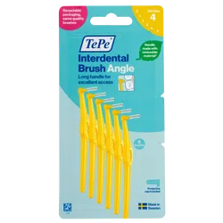 Tepe Angle Interdental Brushes Yellow 0.7mm Pack of 6