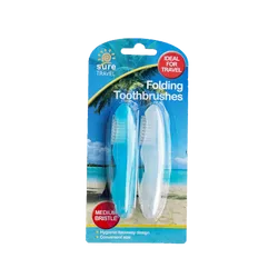 Sure Travel Folding Toothbrushes Pack of 2
