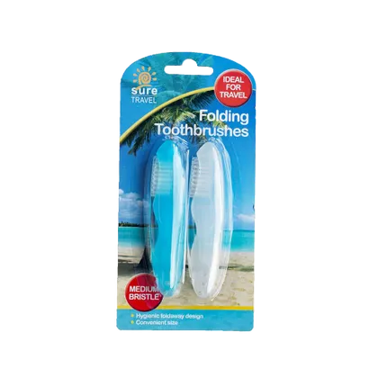 Sure Travel Folding Toothbrushes Pack of 2