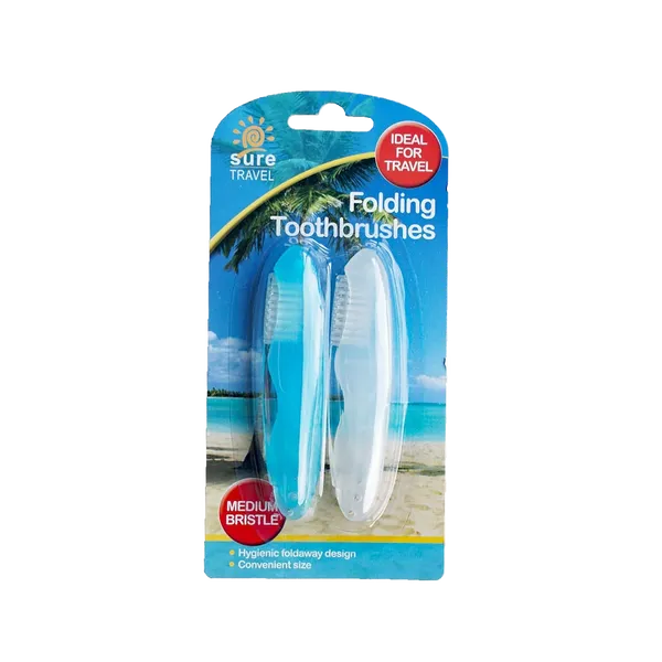 Sure Travel Folding Toothbrushes Pack of 2
