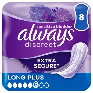 Always Discreet Long Plus Pads Pack of 8