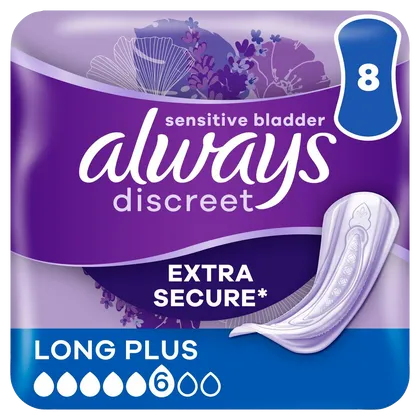 Always Discreet Long Plus Pads Pack of 8