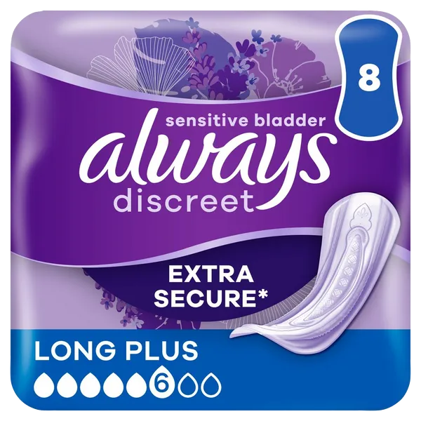 Always Discreet Long Plus Pads Pack of 8