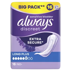 Always Discreet Long Plus Pads Pack of 16