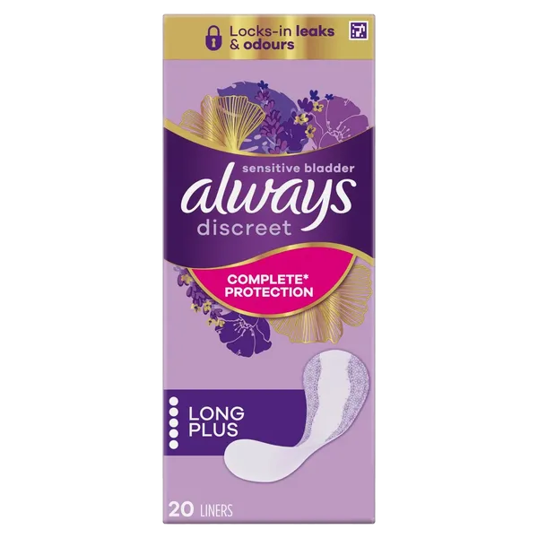 Always Discreet Liners Long Plus Pack of 20