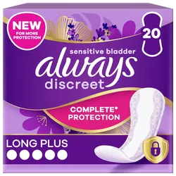 Always Discreet Liners Long Plus Pack of 20