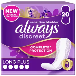 Always Discreet Liners Long Plus Pack of 20