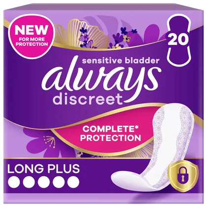 Always Discreet Liners Long Plus Pack of 20