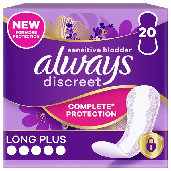 Always Discreet Liners Long Plus Pack of 20